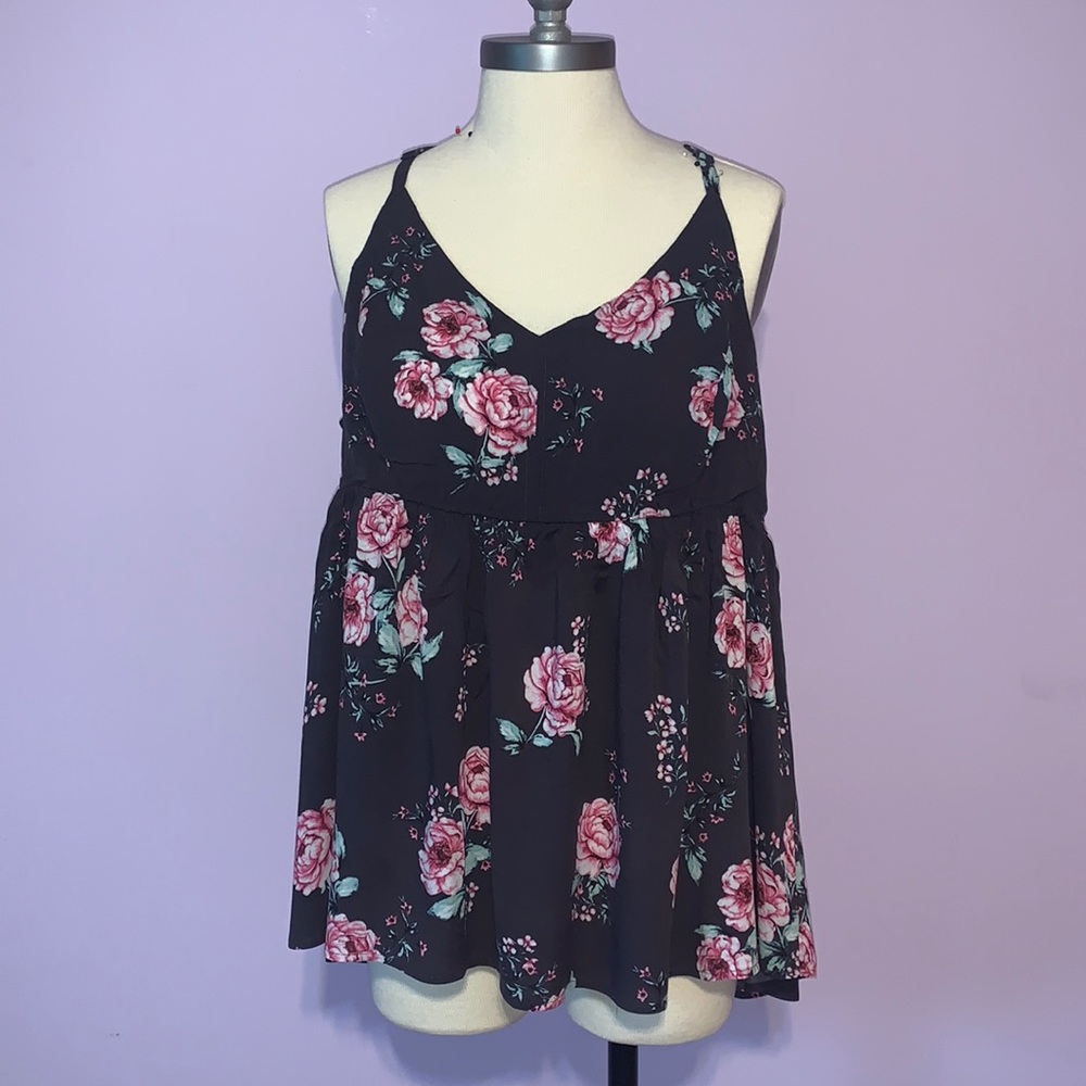 Torrid floral racer back top